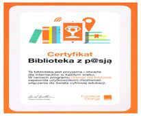 Certyfikat Biblioteka z p@sją